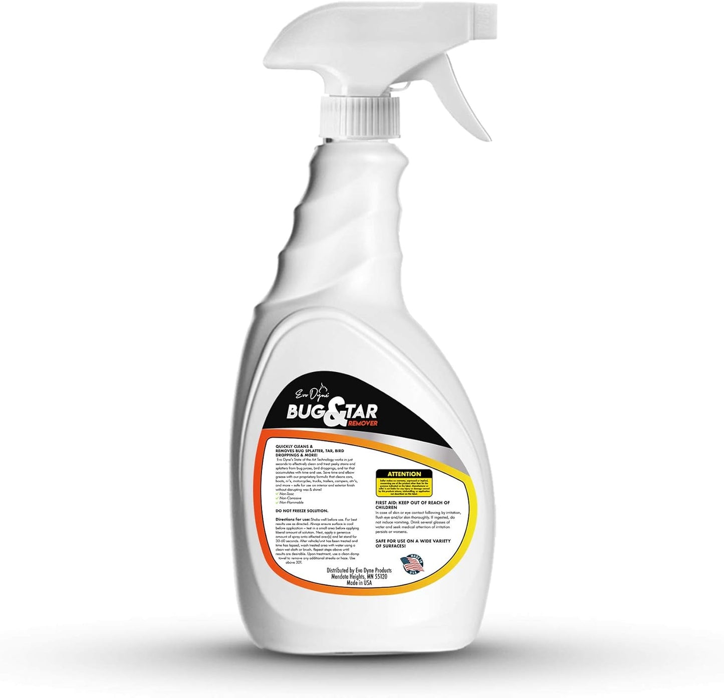 Evo Dyne 2-Pack Bug Remover for Car Detailing (32 fl oz Per Bottle), Made in the USA - Car Interior Cleaner Removes Tar, Droppings, Guts, Dirt, Grease, Tree Sap, & More | Tree Sap Remover