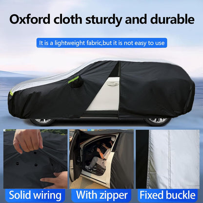 SUV car Cover All Weather Waterproof Murano, Subaru Outback/Solterra，Cadillac XT5/SRX, Buick Envision and Other Models -Outdoor Sunshade Protection with Zipper (Length 188 to 195 inch)
