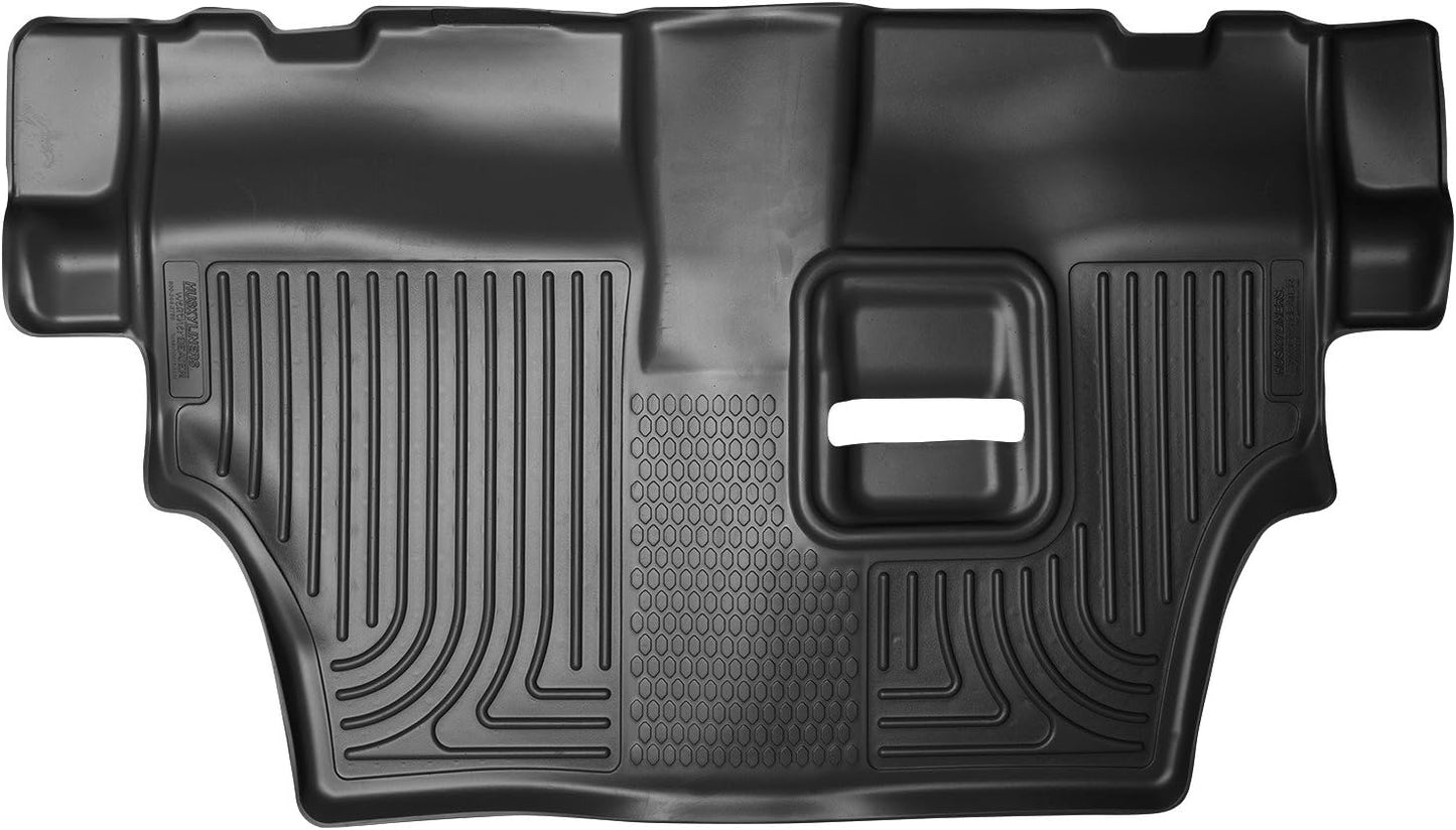 Husky Liners Weatherbeater Floor Mats | Fits 2016 - 2025 Dodge Durango; 2016 - 2021 Jeep Grand Cherokee; 2022 Jeep Grand Cherokee WK | Front & 2nd Row, 3-pc Black - 99151