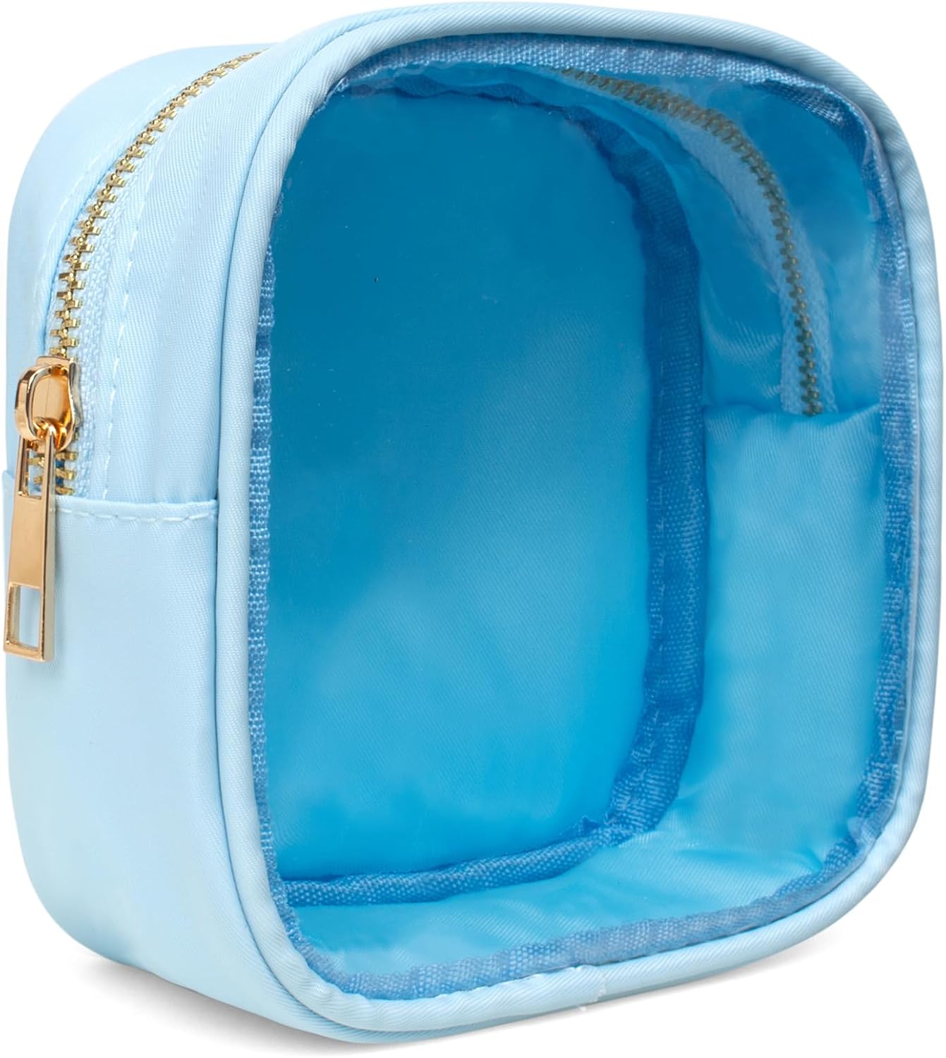 Small Clear Makeup Bag for Purse Small Cosmetic Bag Travel Size Toiletry Bags Cute Travel Makeup Bag,Coin Purse,Car Asscessories Organizer Storage Travel Essentials for Women Girls(Clear-Beige)