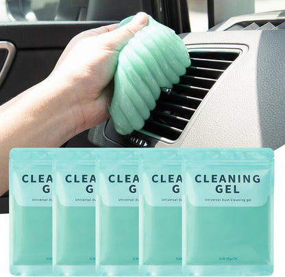 ASFSKY Car Cleaning Gel for Car Detailing Car Cleaning Gel Putty Reusable Keyboard Cleaner Gel Car Putty for Cleaning Dust Universal Cleaning Gel 5 Pack(Green)