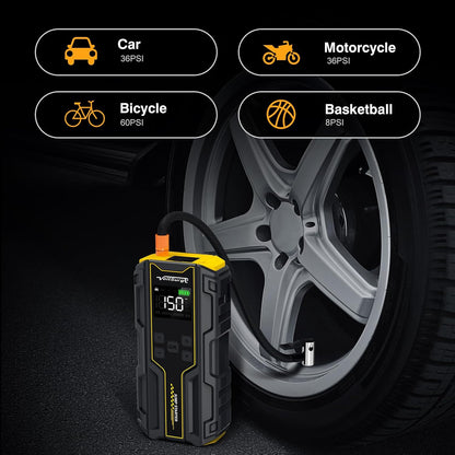 4000A Portable Jump Starter for Car, 12V Jump Box for Engine Max 7.0L Gas/5.5L Diese, Jumper Starter Battery Charger Pack with LED Flashlight & USB Port