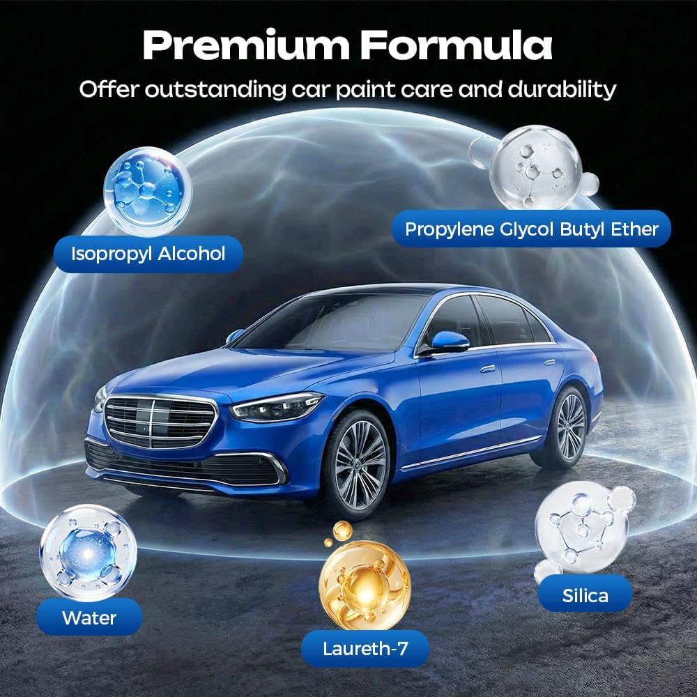 Quick Effect Car Coating Spray, Waterless Wash & Polish, Car Coating Spray for Shine & Protection, Quick Acting Paint Protection and Glass Cleaner (2pcs)