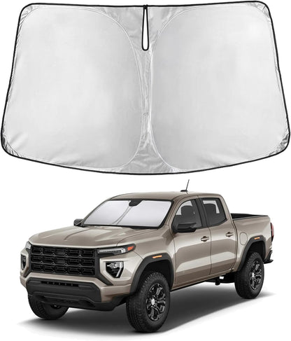 EcoNour Car Windshield Sun Shade | 2025 Upgraded Innovative No-Light-Pass Technology for Maximum Coverage | Foldable Sun Shade Keeps Your Vehicle Cool | Must-Have Car Accessories | Small (59" x 29") - Colors E