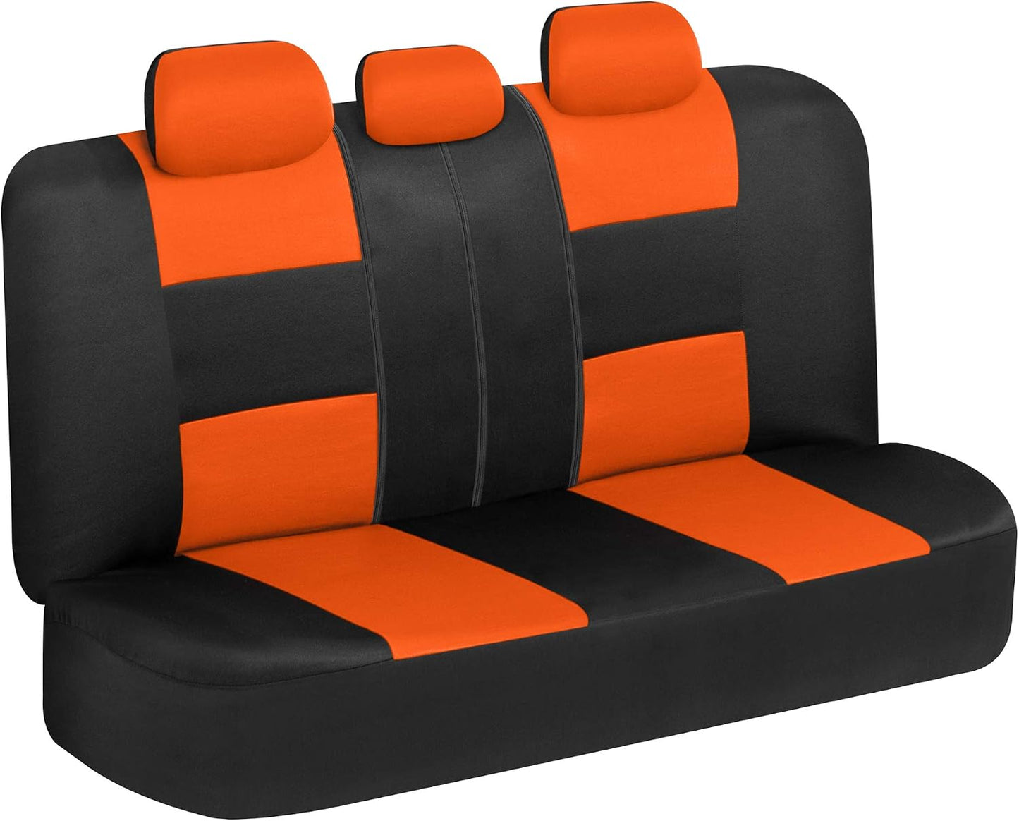 BDK PolyPro Car Seat Covers Full Set in Charcoal on Black – Front and Rear Split Bench for Cars, Easy to Install Cover Set, Accessories Auto Trucks Van SUV
