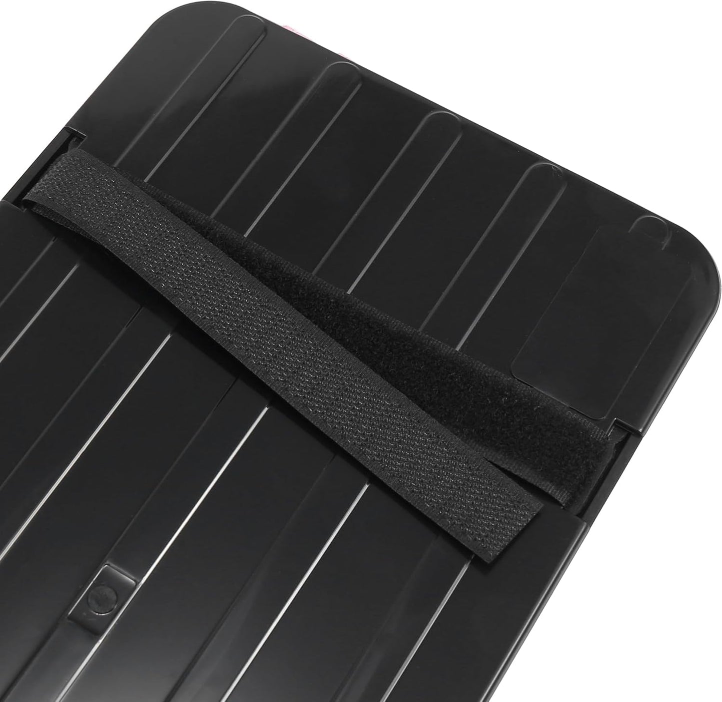 X AUTOHAUX Black Universal Car Sun Visor Organizer Sunglasses Case Storage Pocket Hook and Loop Tape ABS PU Leather for SUV RV Truck