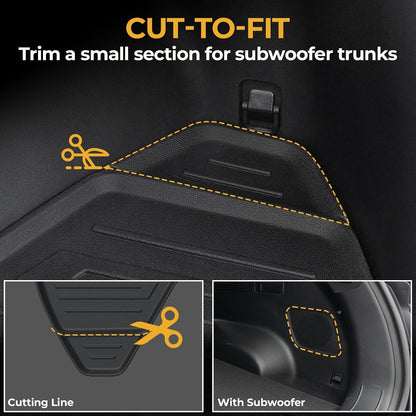 Floor Mats for Hyundai Elantra Gas 2021-2026, All Weather Floor Mats Trunk Cargo Liner and Door Sill Guards Accessories, Full Coverage Set (Not fit Hybrid Models)