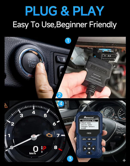 OBD2 Scanner, V410 Car Scanner Diagnostic Tool: Engine Fault Code Reader Scan Tool with Live Data/Freeze Frame for All OBDII Cars After 1996,Black