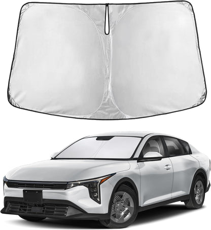 EcoNour Car Windshield Sun Shade | 2025 Upgraded Innovative No-Light-Pass Technology for Maximum Coverage | Foldable Sun Shade Keeps Your Vehicle Cool | Must-Have Car Accessories | Small (59" x 29") - Colors E