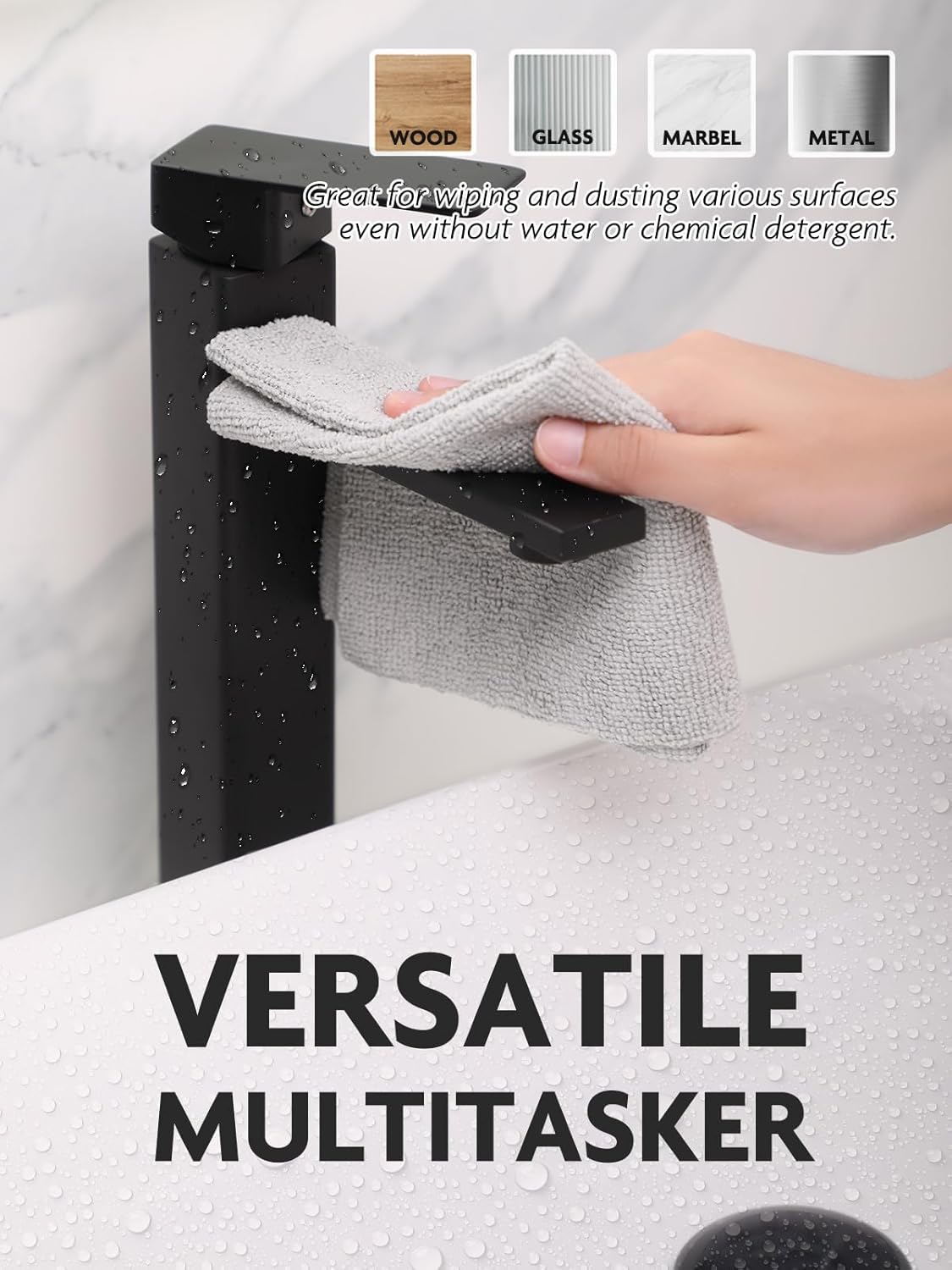 Fantasticlean Microfiber Cleaning Cloth Roll -75 Pack, Tear Away Microfiber Towels, 12" x 12", Reusable, Washable, Scratch Free, Ultra Absorbent for All-Around Cleaning Supplies (DimGray)