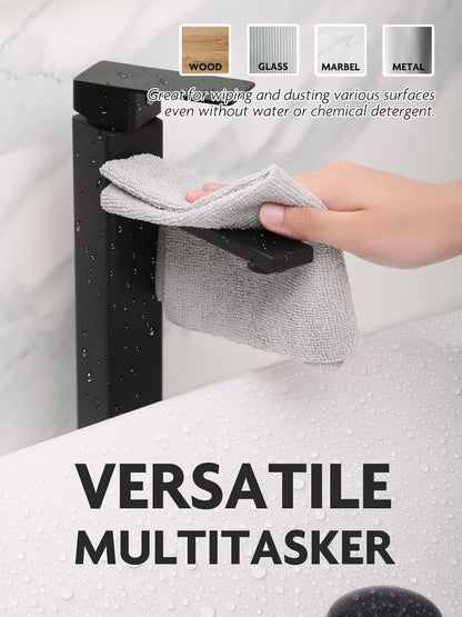 Fantasticlean Microfiber Cleaning Cloth Roll -75 Pack, Tear Away Microfiber Towels, 12" x 12", Reusable, Washable, Scratch Free, Ultra Absorbent for All-Around Cleaning Supplies (DimGray)