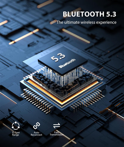 COMSOON AUX Bluetooth Adapter for Car, [LED Screen] Bluetooth 5.3 Receiver for Speaker/Home Stereo/Wired Headphones, 3.5mm Wireless Audio Receiver for Hands-Free Call/Music, Dual Connection
