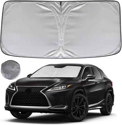 KAYZT Windshield Sun Shade for 2019-2025 2026 Chevy Silverado 1500 /GMC Sierra 1500 2500HD 3500HD Foldable Sunshade Front Window Custom Fit Car Accessories - Colors C