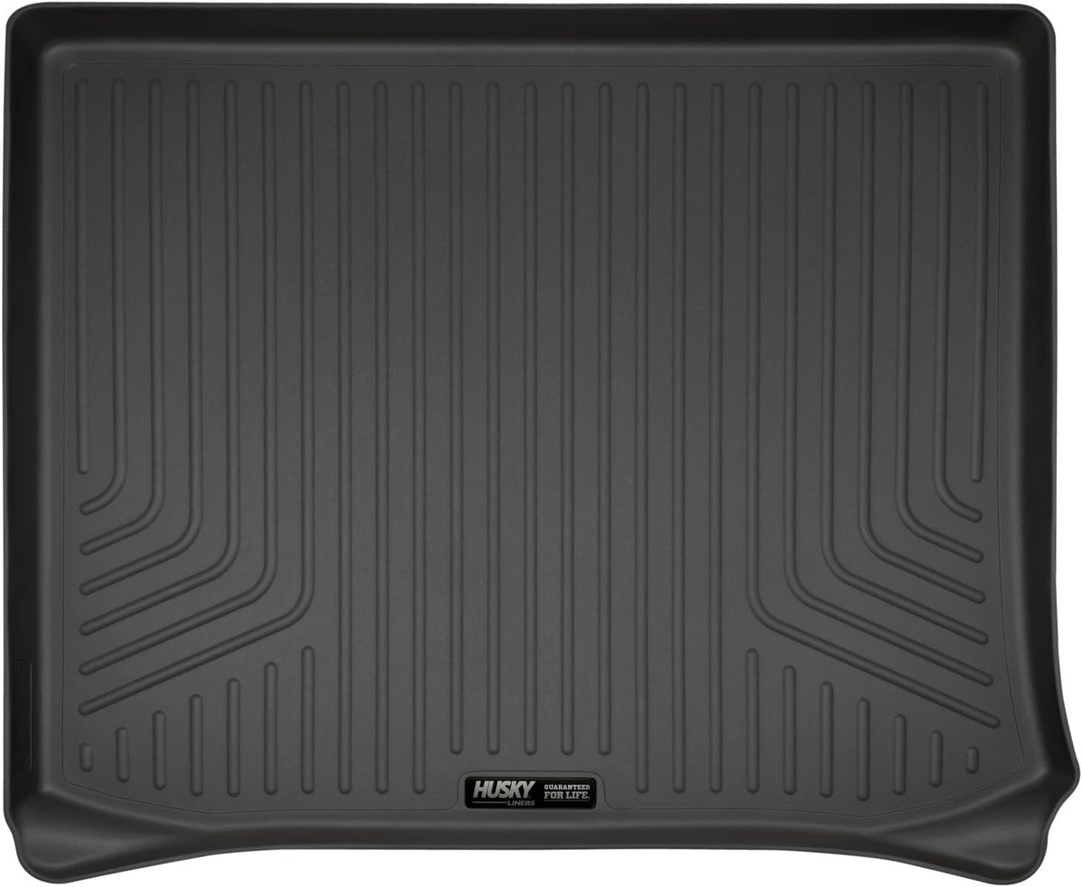 Husky Liners Weatherbeater Floor Mats | Fits 2015 - 2023 Jeep Cherokee (Does NOT Fit Grand Cherokee) | Front & 2nd Row, 3-pc Black - 99091
