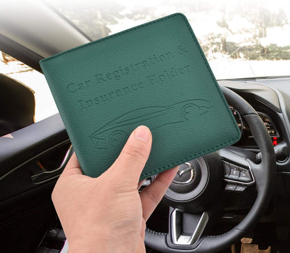 Car Registration and Insurance Holder, Car Accessories Vehicle Glove Box Car Organizer Women Wallet Case for Cards, Essential Document, Driver License by Cacturism, Pink | for Cards