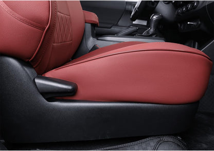 EKR Tacoma Car Seat Covers Custom Fit for Toyota Tacoma (Petrol) 2024 2025 2026 DoubleCab/CrewCab SR/SR5/TRD Sport/TRD Off-Road/Limited -Truck Seat Covers Full Set,Faux Leather(Black)