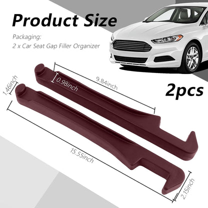 3 in 1 Car Seat Gap Filler Organizer,2PCS Multifunctional Car Seat Gap Plug with Storage Slot & Hook Function,Anti-Drop Cars Gaps Seats Filler Cars Clutter Catcher for SUVs Trucks (Black)