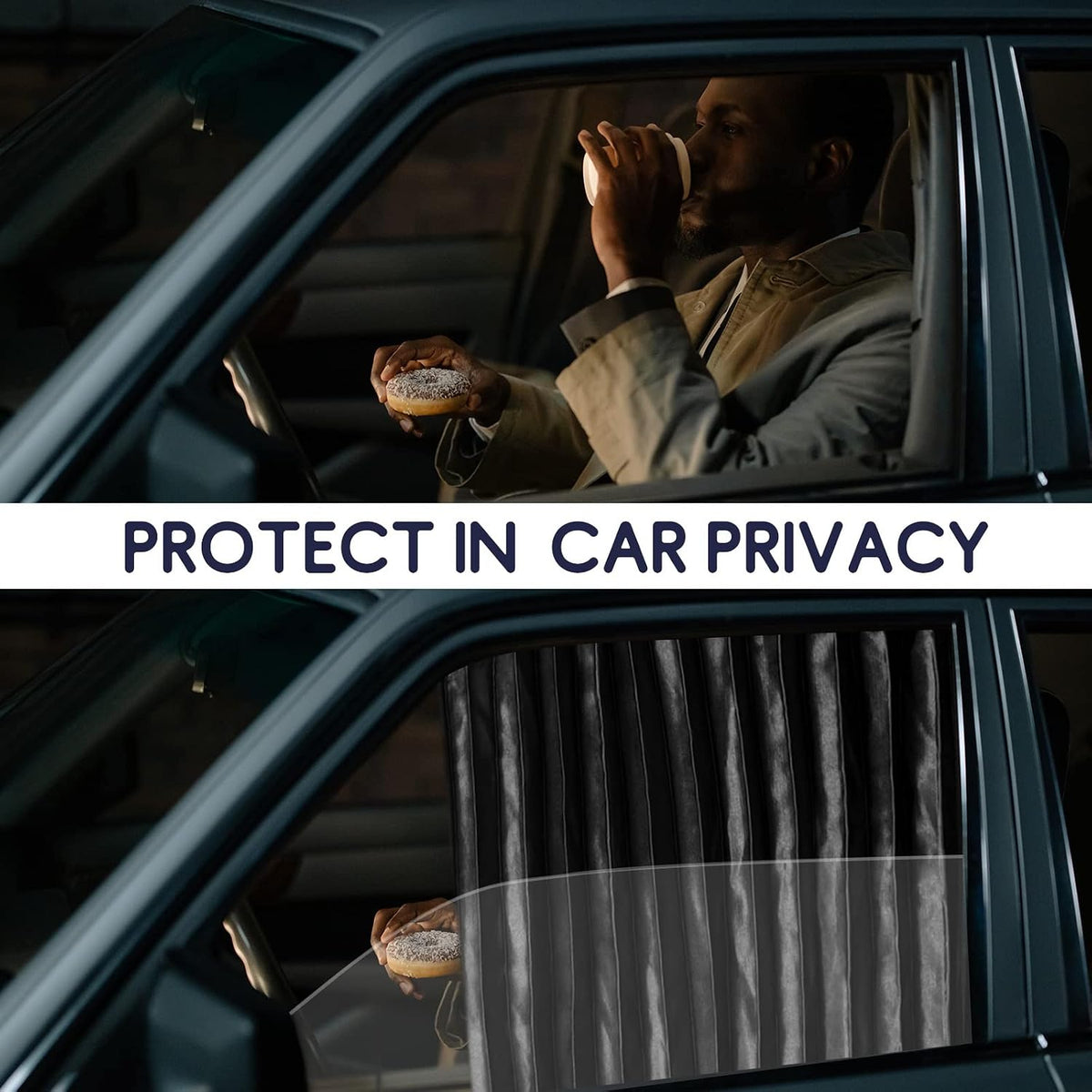 ZATOOTO Suede Car Window Shades 4PCS - Car Window Covers for Ultimate Privacy, UV Protection, and Heat Insulation, Side Window Sun Shade Perfect for Camping, Travel, Baby Safety, and Daily Use