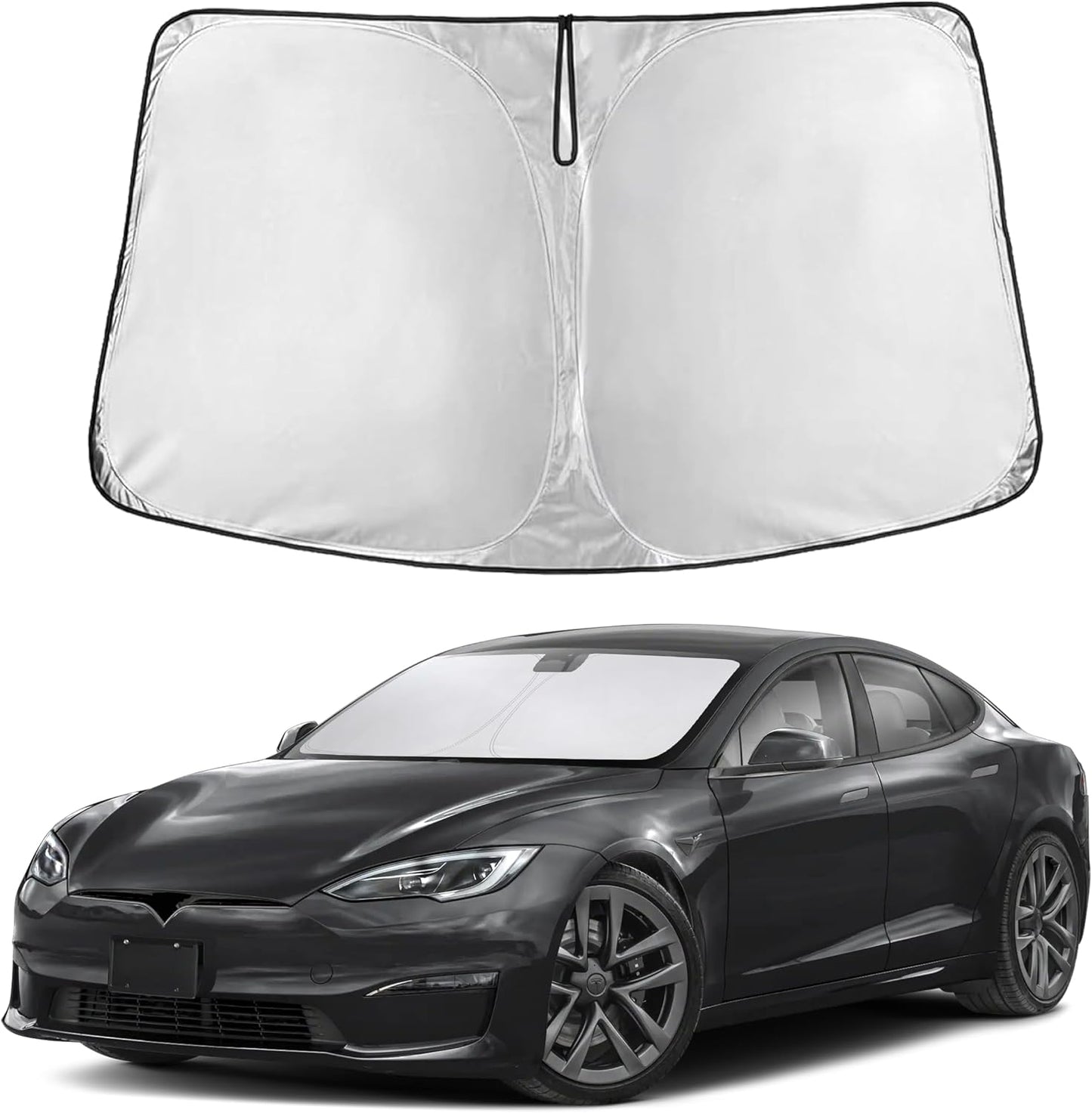 EcoNour Car Windshield Sun Shade | 2025 Upgraded Innovative No-Light-Pass Technology for Maximum Coverage | Foldable Sun Shade Keeps Your Vehicle Cool | Must-Have Car Accessories | Small (59" x 29") - Colors G