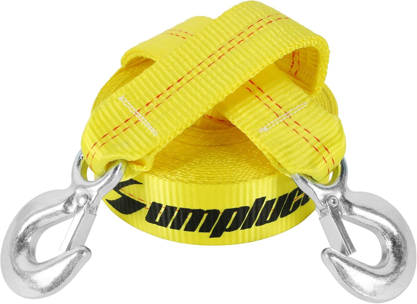 ATV Tow Strap with Hooks 20 ft,15000 lbs Towing Straps Heavy Duty with Hook 2 inch x 20 Foot Ropes for Trucks Vehicles Acessories,Cable for Truck Boat,Roadside Emergency Car Kit