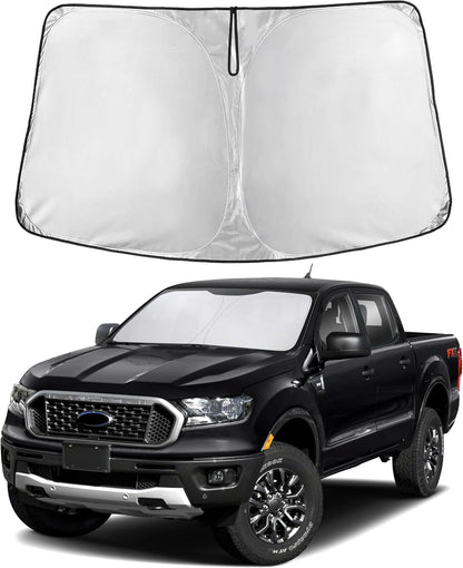 EcoNour Car Windshield Sun Shade | 2025 Upgraded Innovative No-Light-Pass Technology for Maximum Coverage | Foldable Sun Shade Keeps Your Vehicle Cool | Must-Have Car Accessories | Small (59" x 29") - Colors C