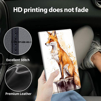 Car Registration and Insurance Holder, Leather Car Glove Box Organizer, Cool Car Accessories for ID, Driver's License Cards & Essential Document, business cards, Men&Women, Retro Audio Cassette