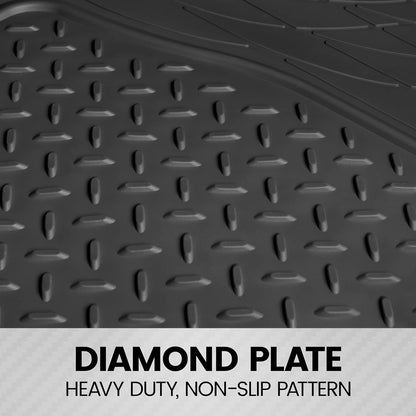 BDK Trim-to-Fit Heavy Duty Cargo Mat - Universal Rubber Trunk Liner for Car, SUV, Van & Truck - Waterproof, Non-Slip, All-Weather Protection, Durable Cargo Floor Mat - 54" x 43.5" x 0.25" - Black