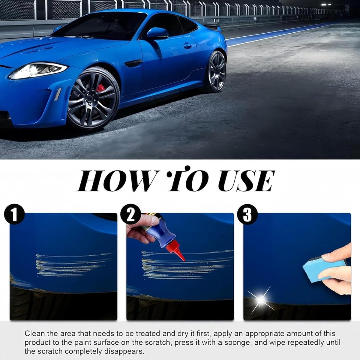 2025 New Car Scratch Remover, Car Scratch Remover Instant Invisible Scratch Remover, for Deep Scratches, Scratch Remover for Vehicles, Car's Paint Scratch Repair Kit (2Pcs)