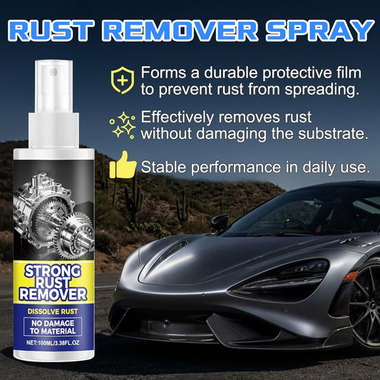 2pcs Rust Remover Spray for Metal, Upgrade Rust Remover Spray for Metal, Multipurpose Rust Stain Remover, Heavy Duty Metal Cleaner for Vehicles, Tools, Cars, Chains, Iron Out Rust Remover Spray
