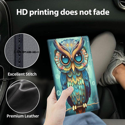 Car Registration and Insurance Holder, Leather Car Glove Box Organizer, Cool Car Accessories for ID, Driver's License Cards & Essential Document, business cards, Men&Women, Retro Audio Cassette