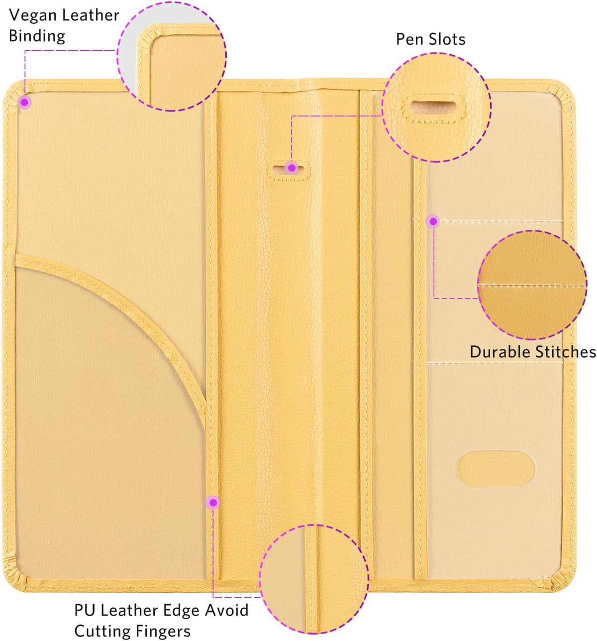 CoBak Car Registration and Insurance Holder - Vehicle Glove Box Car Organizer,Auto Truck Comparment Accessories Case with Magnetic Closure for Driver License,Cards - Colors A