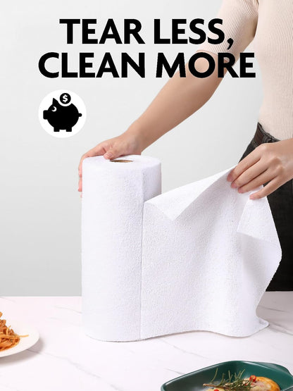 Fantasticlean Microfiber Cleaning Cloth Roll -75 Pack, Tear Away Microfiber Towels, 12" x 12", Reusable, Washable, Scratch Free, Ultra Absorbent for All-Around Cleaning Supplies (DimGray)