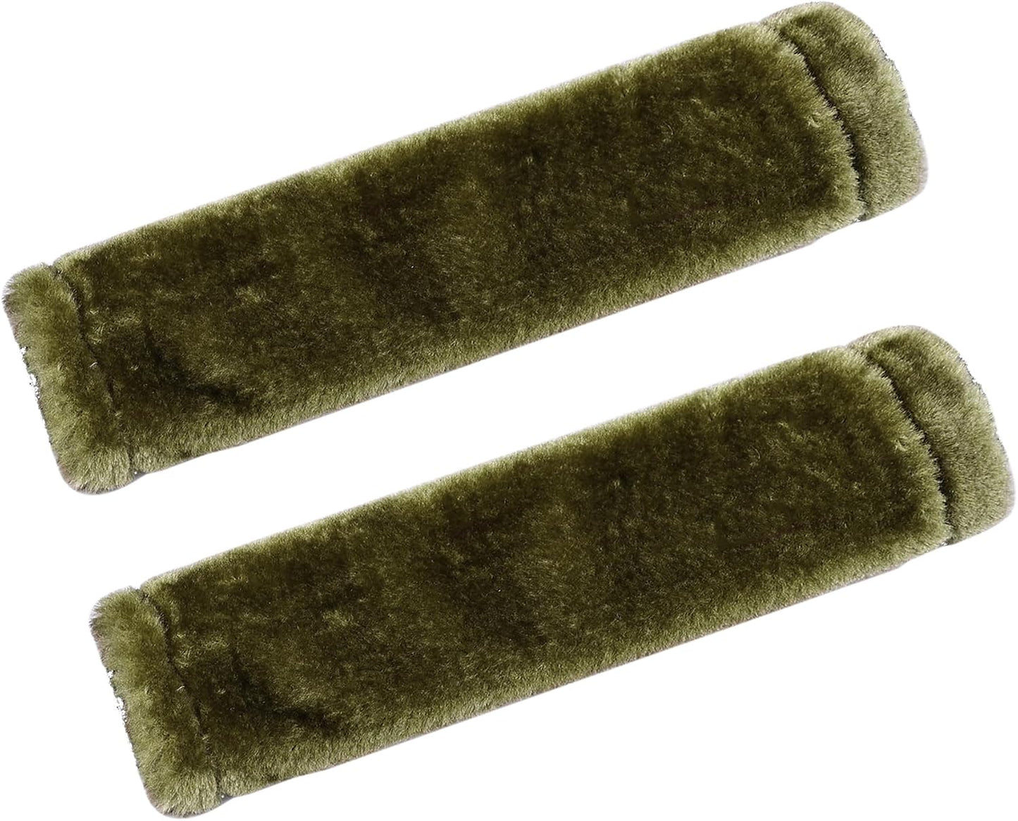 MOONET 2 Packs Car Seatbelt Covers Shoulder Pad for More Comfortable Driving, Universal Seat Belt Cover for Handbag Camera Backpack Straps, Soft Faux Sheepskin Wool Seat Belt Cushion (Beige)