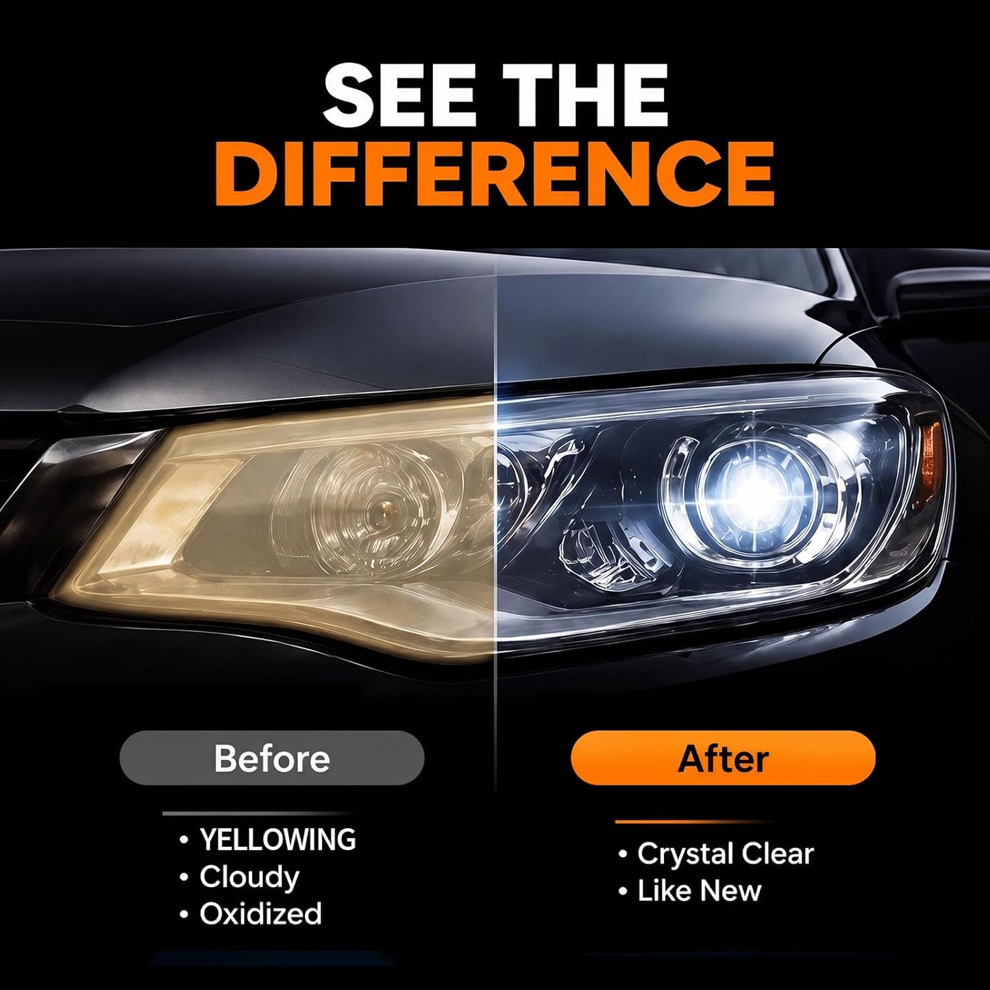 Car Headlight Restoration Kit, 3 Inch Car Polishing Sanding Discs with 1/4 Inch Shank Backing, Scouring Pads, Buffing Sponge, Soft Interface, Woolen Buffer, 41PCS