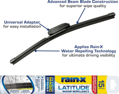Rain-X 810363 Repellency Water Repellent Wiper Blades, 22" Windshield Wipers (Pack of 2), All Weather Streak-Free for Enhanced Visibility w/Water Repellency Formula [Amazon Exclusive] - Colors A