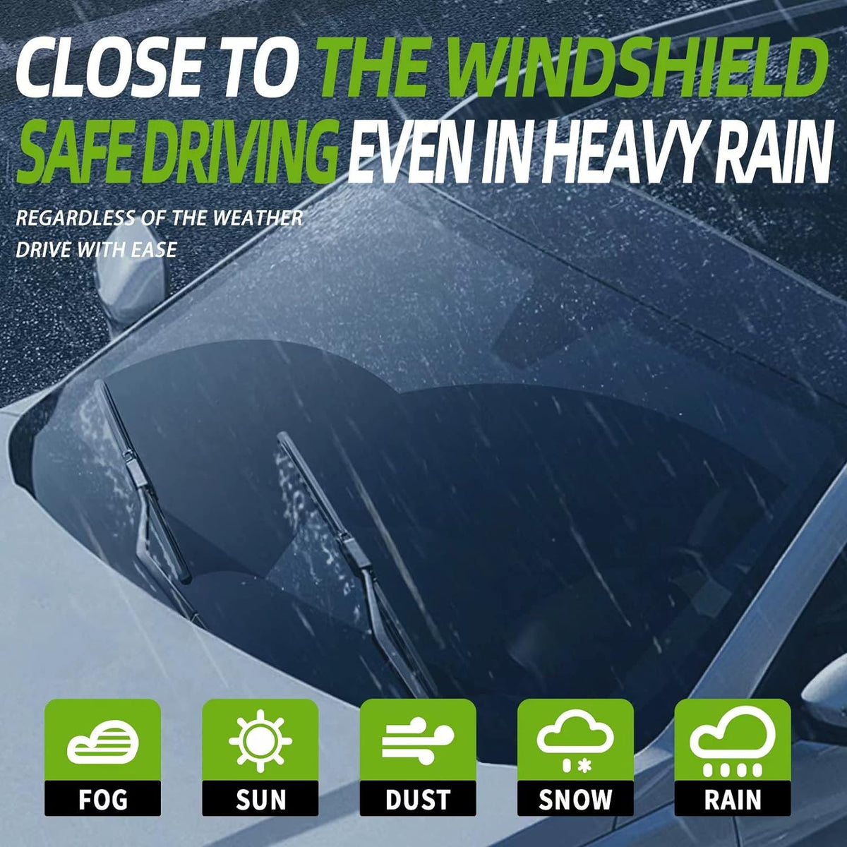 OEM QUALITY 24" +19" PARRATI Premium All-Season Windshield Wiper Blades (Set of 2) - Colors B