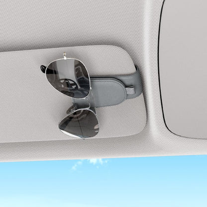 Sotfamily Sunglass Holder for Car Visor, Suede Cloth Magnetic Sunglass Organizer for Car Accessories, 2 Packs, Black