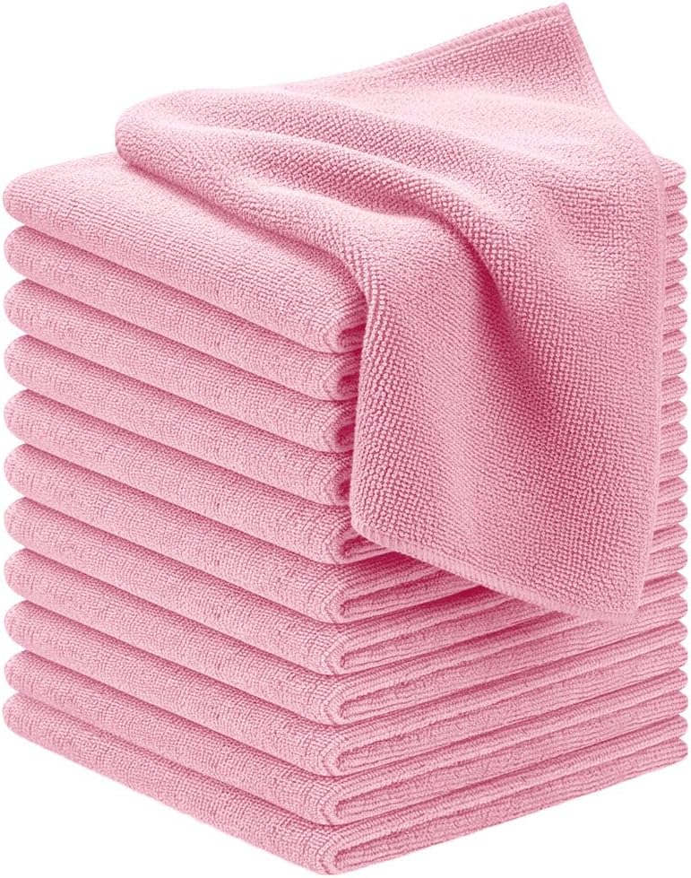Avalon Towels Microfiber Cleaning Cloths (Value Pack of 36) - Size 16 x 16 Inches, Highly Absorbent Cleaning Rags, Lint Free, Reusable and Washable, Microfiber Towels for Cars