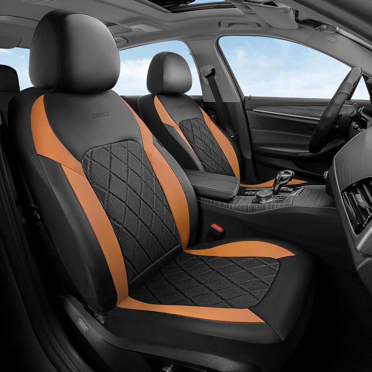 Coverado Car Seat Covers, Seat Covers Full Set, 5 Seats Automotive Seat Cover, Mesh Breathable Seat Protectors, Universal Fit for Most Cars