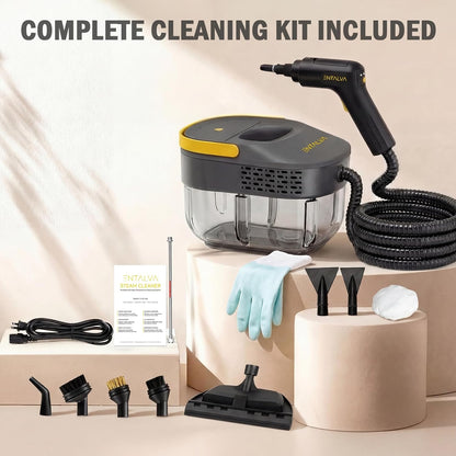 Steam Cleaner for Home, 1600W Handheld Steamer for Cleaning with 1.69QT Tank, High Temp Pressurized Steam Cleaner with 15 Accessories for Grout, Tile, Floor, Couch, Car Detailing