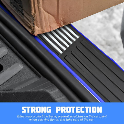 Car Rear Bumper Protector Guard, Anti-Scratch Abrasion Rubber Trunk Door Entry Sill Guard, Non-Slip Vehicle Trim Cover Protection Strip, Car Accessories for Most Cars and SUV (Black/Red/35.4" x2.7)