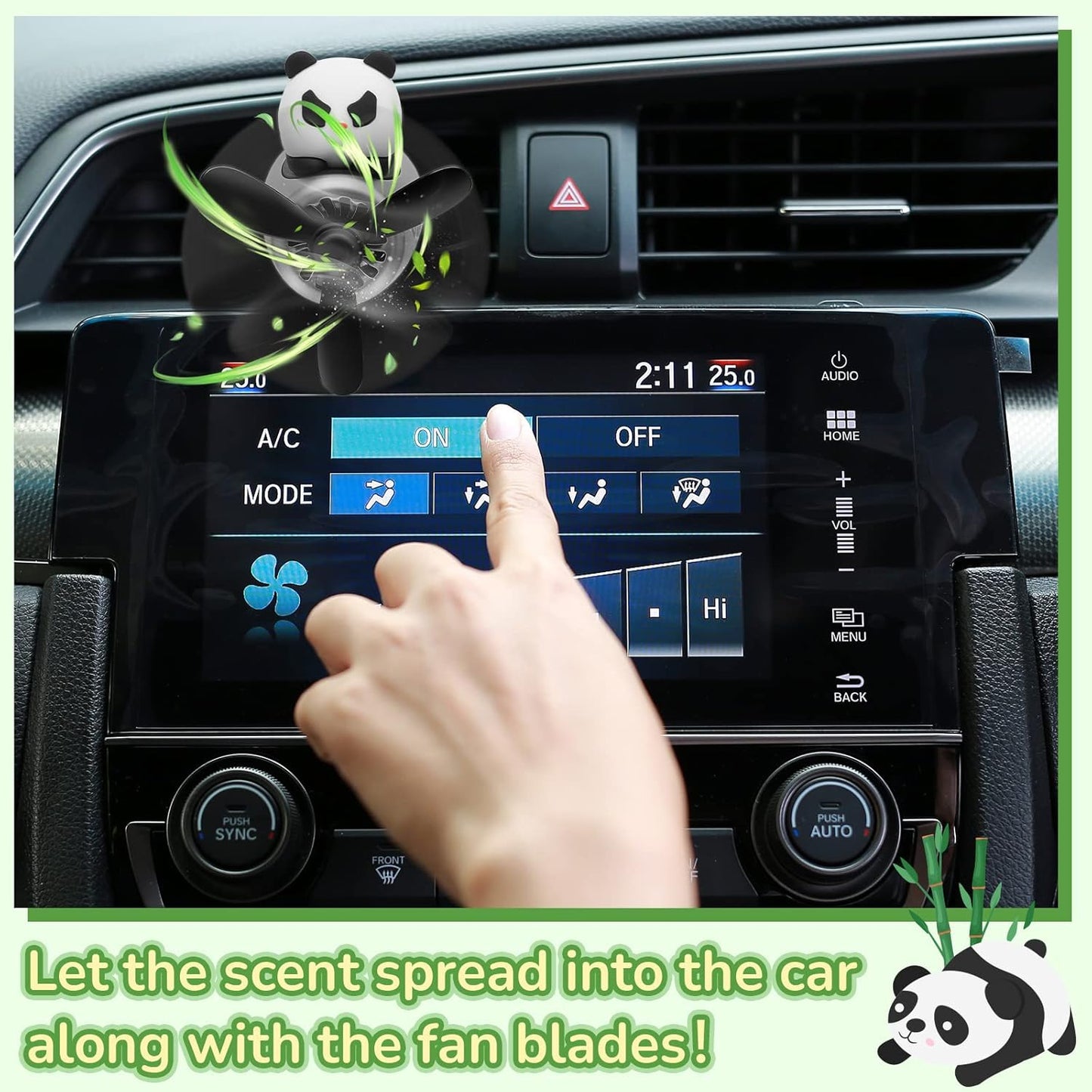 Tallew Car Air Freshener Cute Duck Car Vent Clip Diffuser with Rotating Propeller Outlet Vent 2.5" x 2.4" x 2.1" Easy to Install Included 2 Scents Aroma Tablets Aromatherapy Ornament Auto Accessories