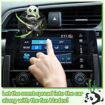 Tallew Car Air Freshener Cute Duck Car Vent Clip Diffuser with Rotating Propeller Outlet Vent 2.5" x 2.4" x 2.1" Easy to Install Included 2 Scents Aroma Tablets Aromatherapy Ornament Auto Accessories