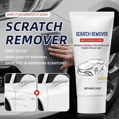 Car Scratch Remover, Scratch Remover for Vehicles, Car Paint Scratch Repair with Nano Sparkle Cloth, Car Scratch Repair 60g
