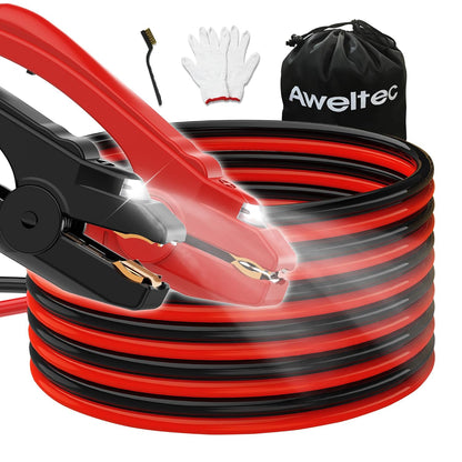 Jumper Cables for Car,8 Gauge 12 Feet Heavy Duty Booster Cable,Quick Connect Automotive Wires with Alligator Clamps,Carrying Bag for Cars Trucks