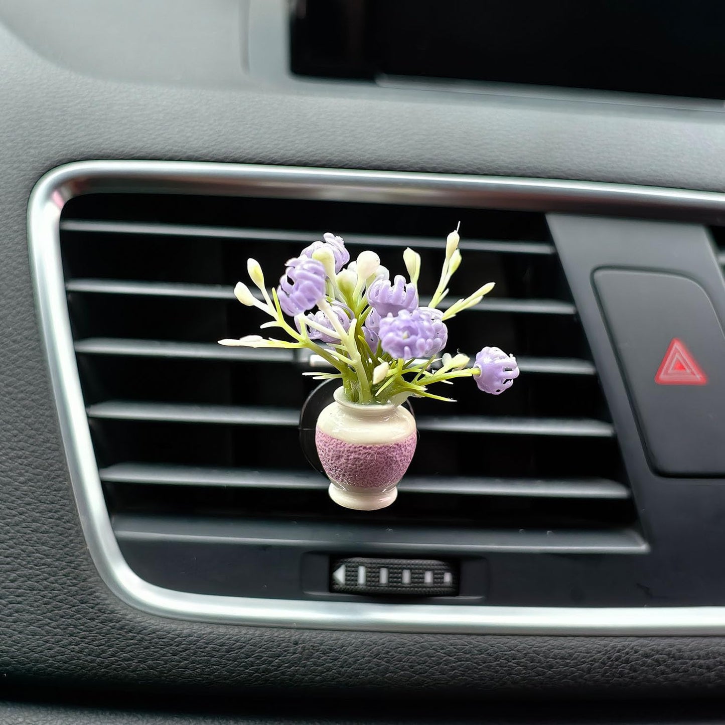 Set of 4 Cute Flower Bouquet Car Air Freshener Vent Clips, Mini Artificial Flowers for Car Air Vent Decoration, Auto Interior Dashboard Ornament Accessories