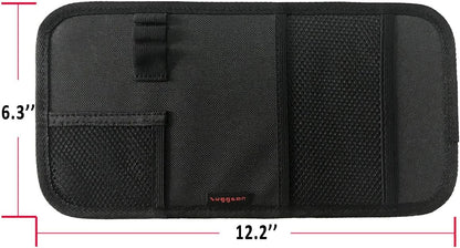 Car Sun Visor Organizer, Auto Visor Holder Interior Accessories Pocket Organizer - Car Registration Holder Document Storage Pouch Pen holder - Grey