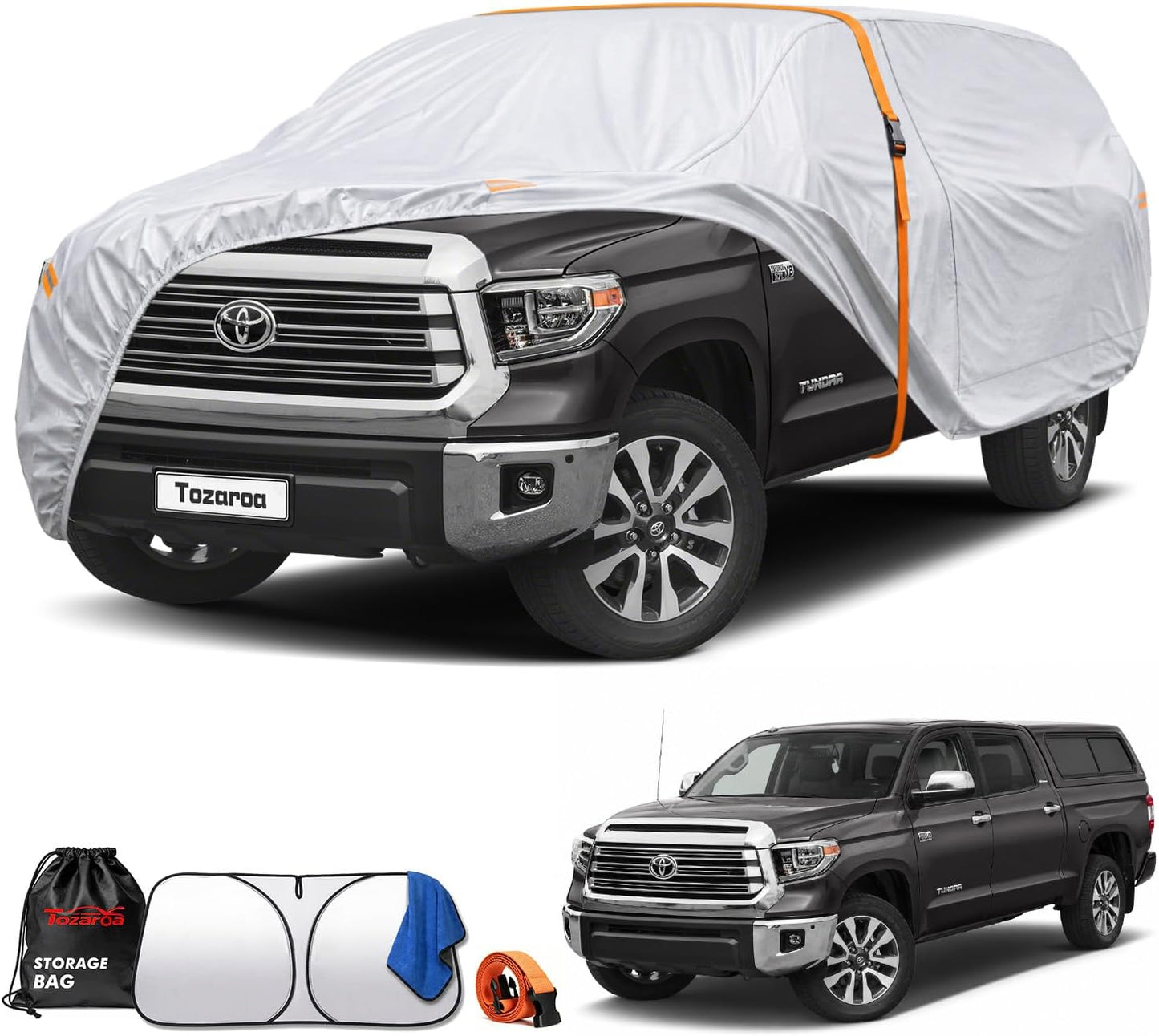 Car Cover Waterproof All-Weather,Heavy-Duty Outdoor Full Exterior Automobiles Sedan/Coupe (Length 186-193 inch) with Windshield Sun Shade Universal Fit Toyota Camry, Tesla Model 3, Accord etc