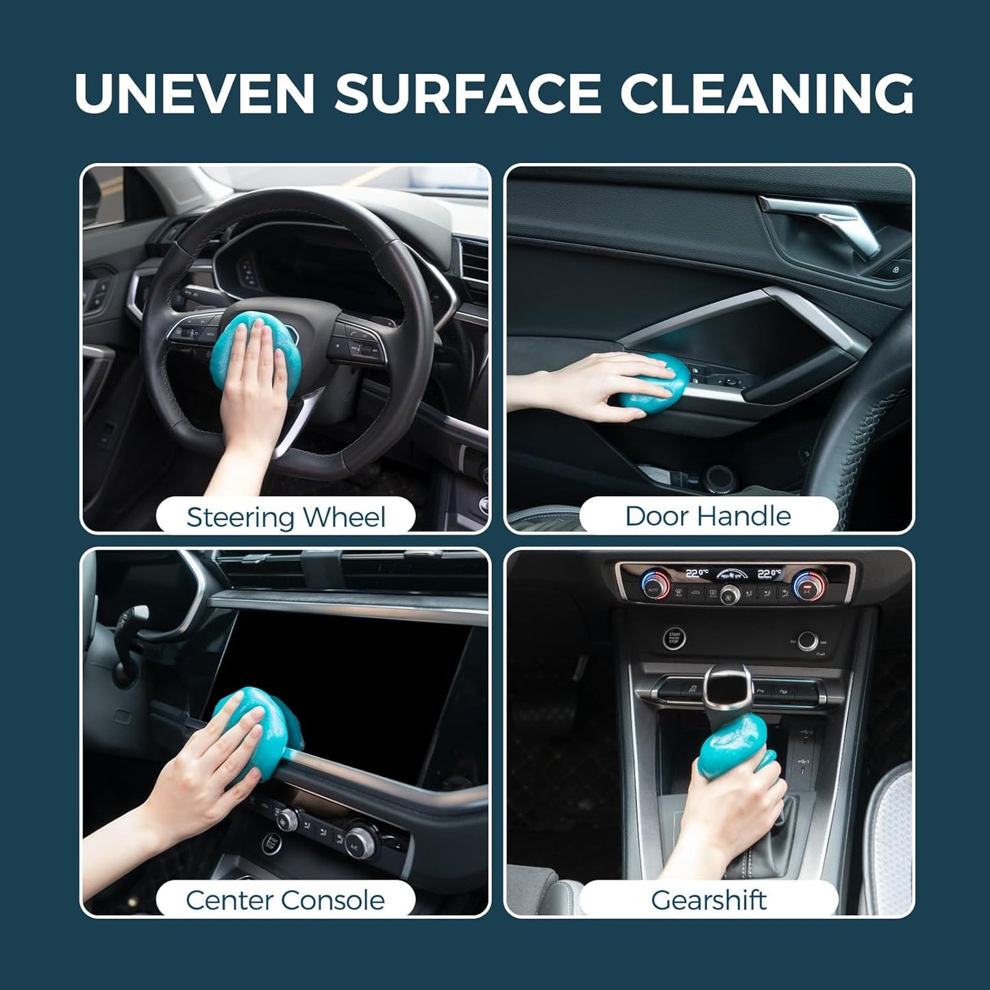 CLICK CLEAN Cleaning Gel for Car, 7oz Car Detailing Tools, Cleaning Putty Gel, Car Interior Cleaner Universal Dust Cleaner for Keyboard, Laptop, Air Vents