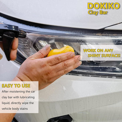 DOKIKO 8 Pack Car Clay Bars Auto Detailing Premium Magic Car Clay Bars Kit | Adsorption Capacity for Car Detailing Car Wash Clean |10 pcs Clay bar Lubricant Tablets (1pcs=16 oz)